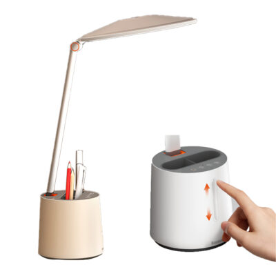 Baseus Smart Eye Series Full Spectrum Double Light Source AAA Reading and Writing Desk Lamp (Wisdom) China Version White（With AC adapter）