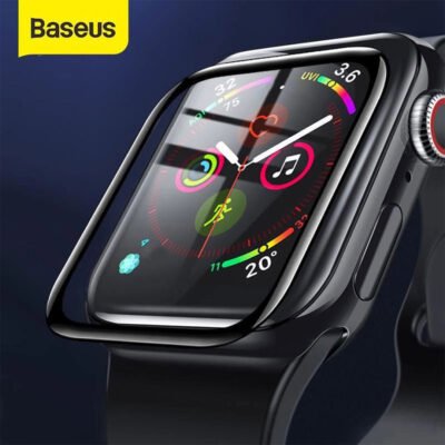 Baseus 0.2mm Full-Screen Curved Temperedglass Soft Screen Protector 42mm For AP Watch Series 1/2/3 Black
