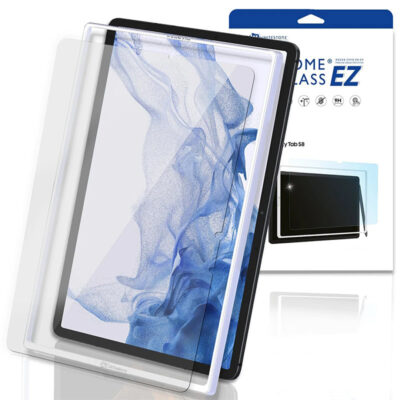 Whitestone [EZ] Samsung Galaxy Tab S8 Tempered Glass Screen Protector with Installation Jig