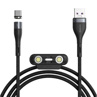 Baseus Zinc Magnetic Safe Fast Charging Data Cable USB To M+L+C 5A