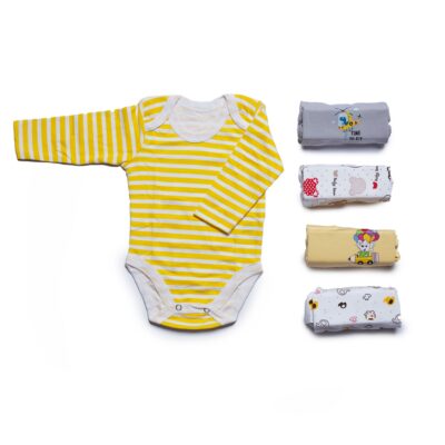 0009427-6 Yellow Body Suits 3-6 months