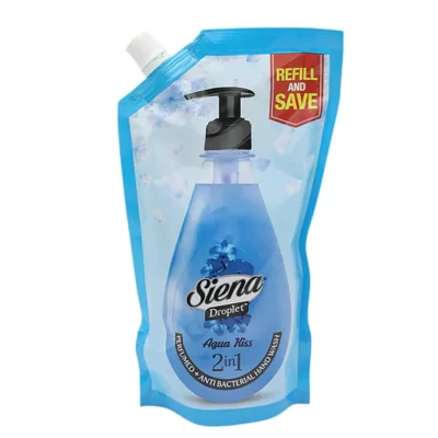 Siena Droplet Hand Wash Refill Pouch Aqua Kiss 450ml