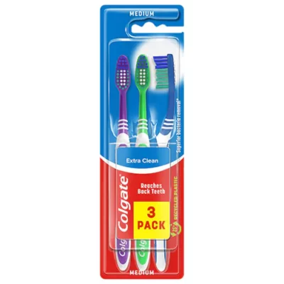Colgate Extra Clean Medium Toothbrush – Triple Pack