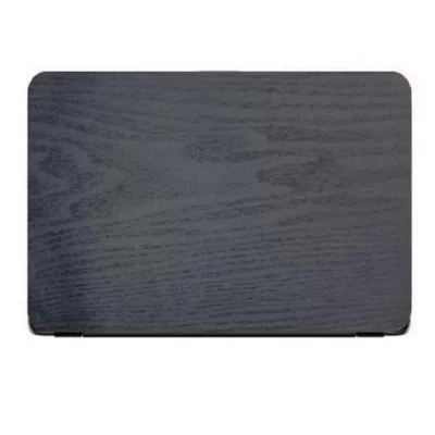 Laptop Back Cover Black Wooden Texture