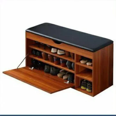 Modern shoes rack with siting and storage