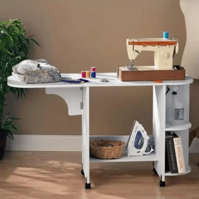 sewing machine table with storage