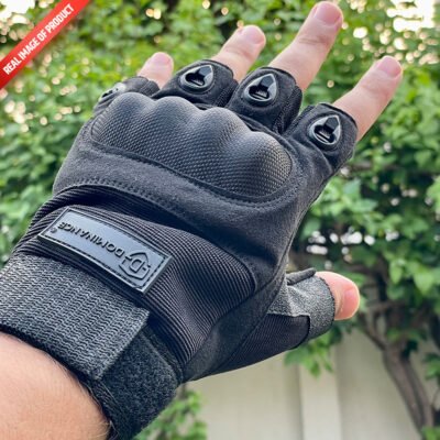 Dominance Half Finger Mens Gloves Summer Black