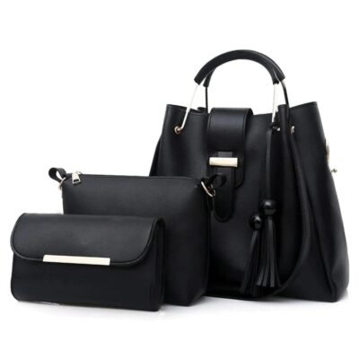 BagX Alexa Black Handbag 3 Pieces