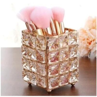 Make up pen Holder with Crystals ( Metal Made)